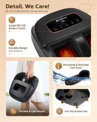 EaseZen in-use massage with kneading and air pressure for relaxation.