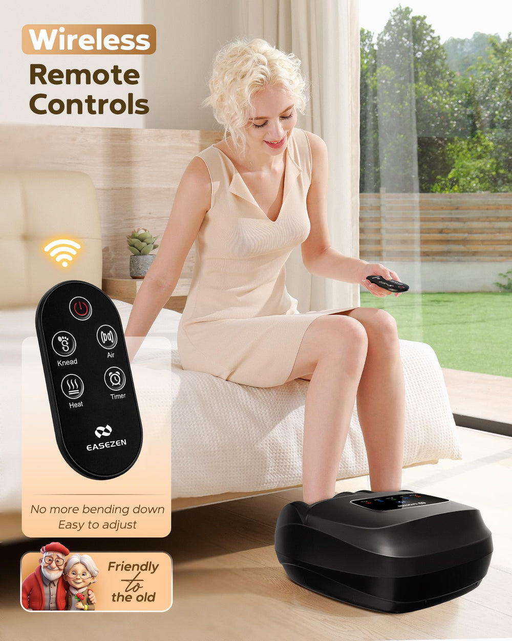 EaseZen LCD touch panel lets you adjust settings easily.