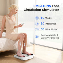 EaseZen foot massager rear view with compact housing for easy storage.
