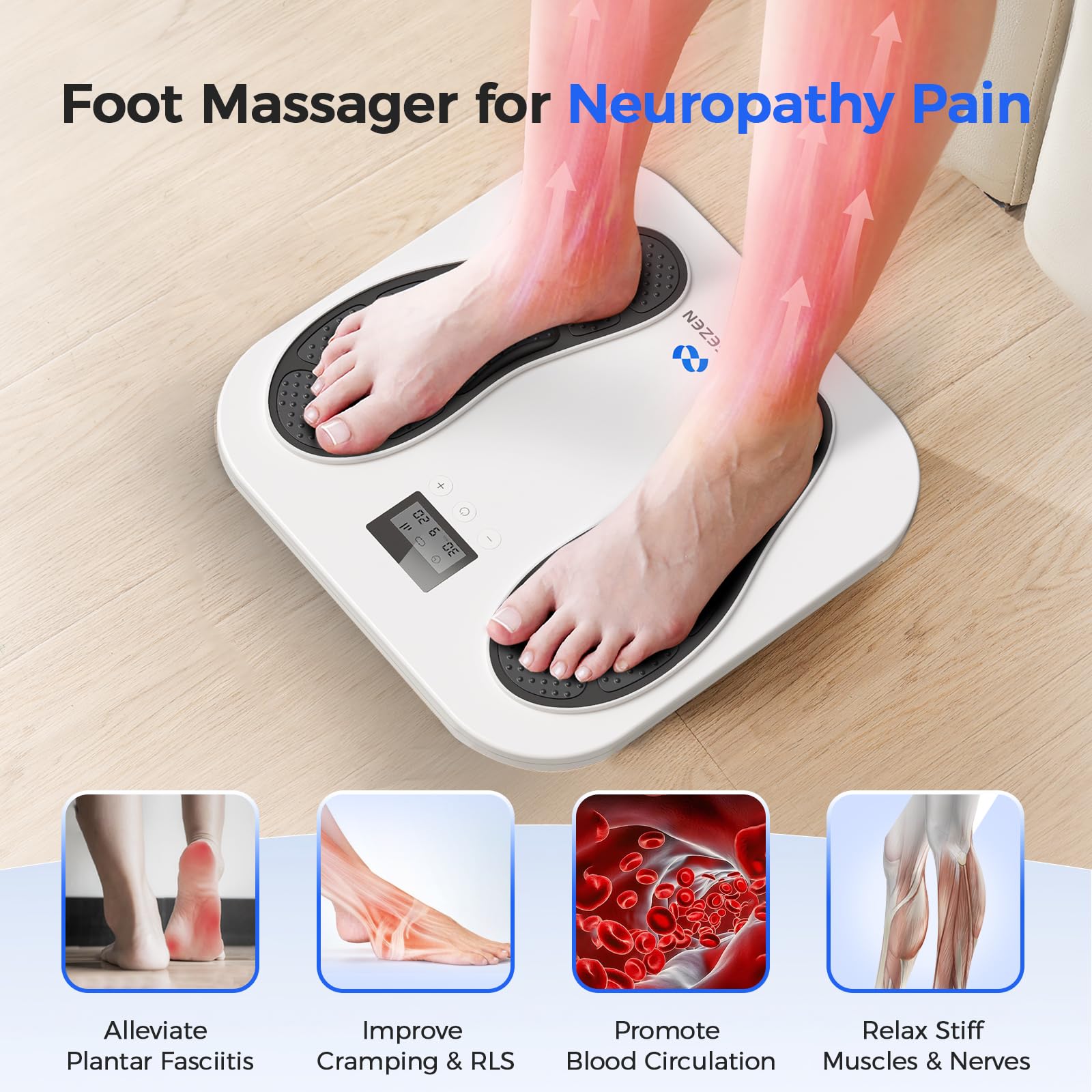 EaseZen remote control and LCD display for effortless adjustments during therapy.