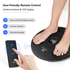 EaseZen massager display showing mode and level at a glance.