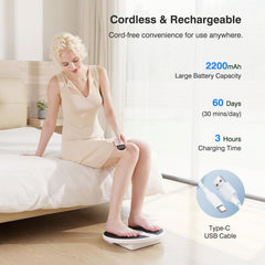 EaseZen wireless remote with LCD for easy control during sessions.