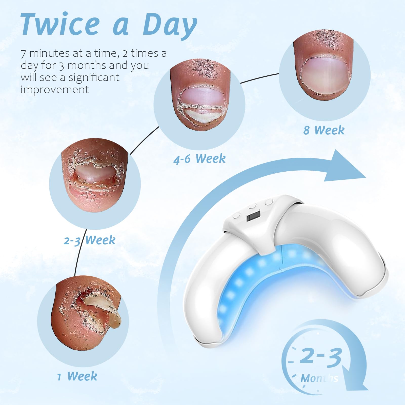 easheal nail fungus laser compact design for travel