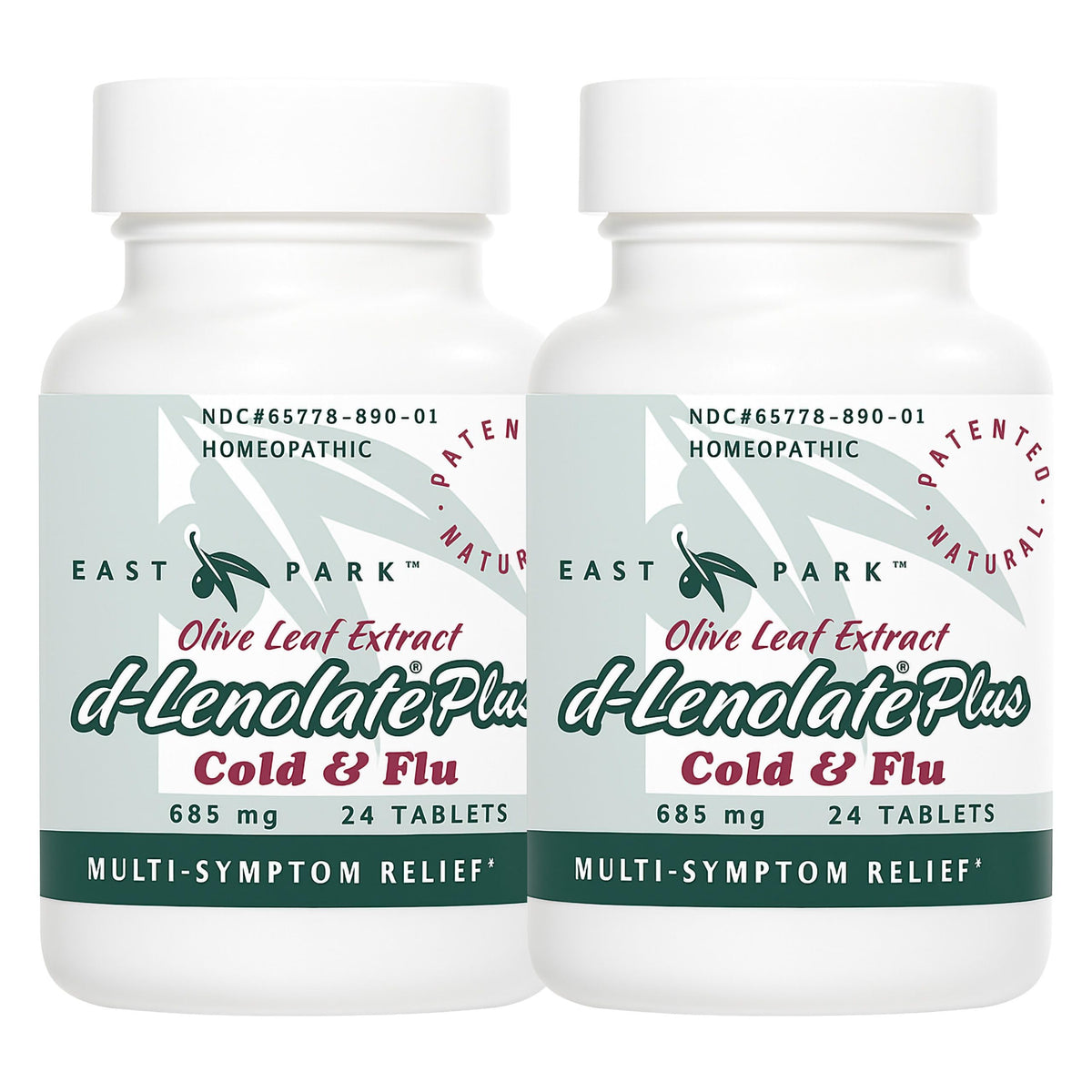 East Park D-Lenolate Plus bottle front view highlighting family-friendly cold relief