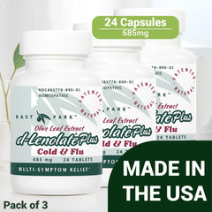 East Park d-Lenolate Plus pack of three bottles for extended coverage.