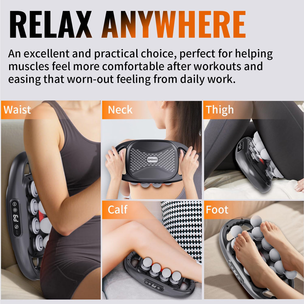 Easwe 20-Head Massage Gun shows 9 modes and 99 speeds for customized relief