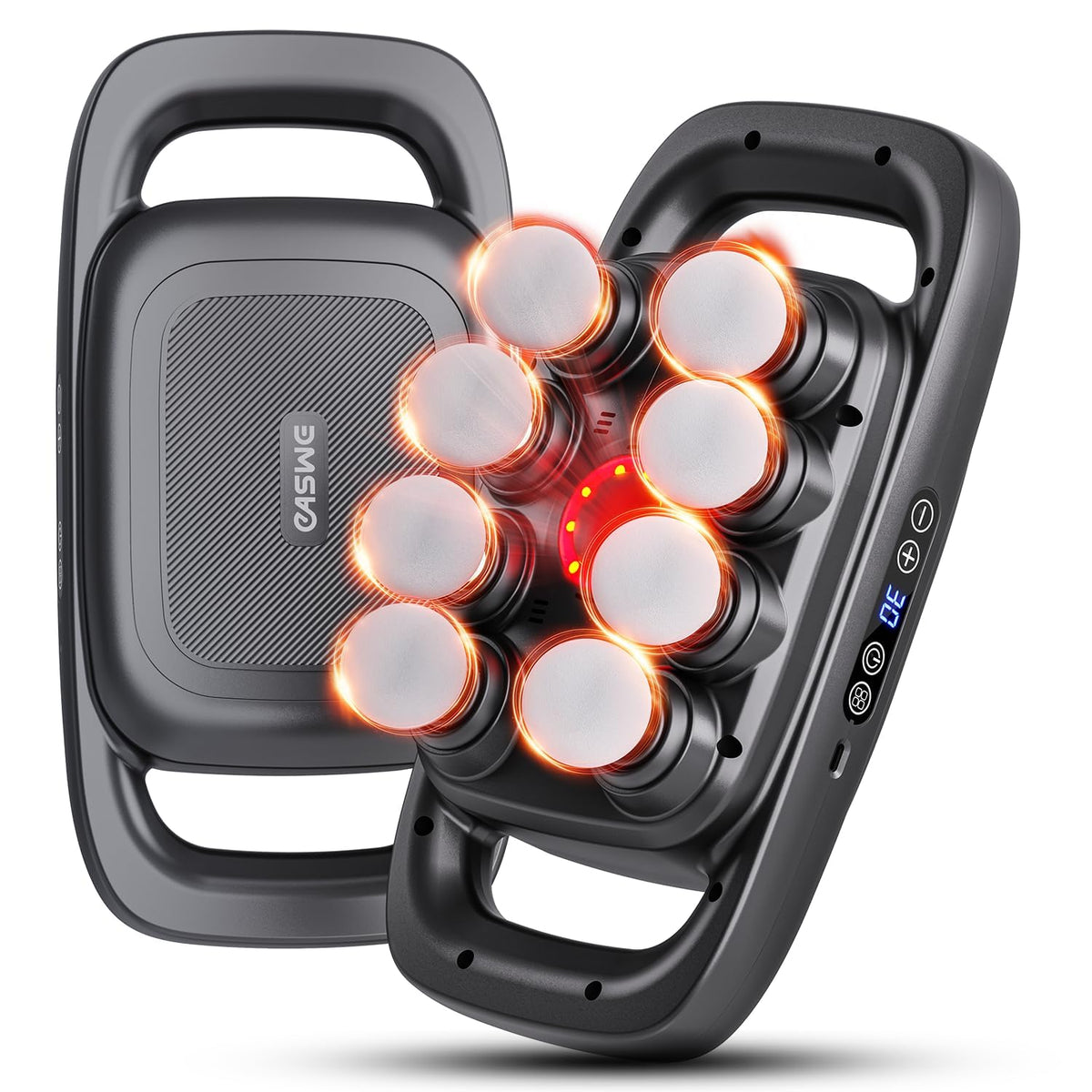 Easwe 8-head massage gun front view for full-body recovery after workouts