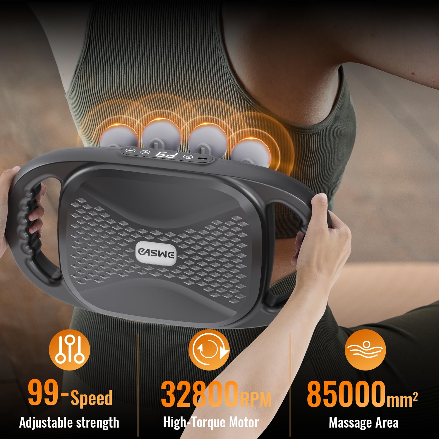 Easwe 16-head massage gun operates quietly for home or office use