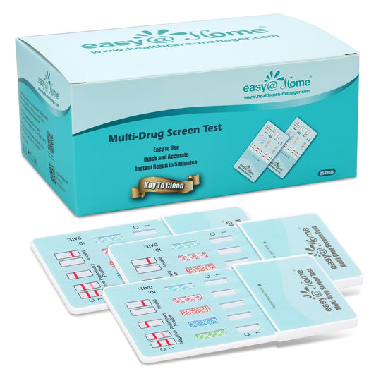 Easy@Home 5-panel test kit box for quick at-home screening