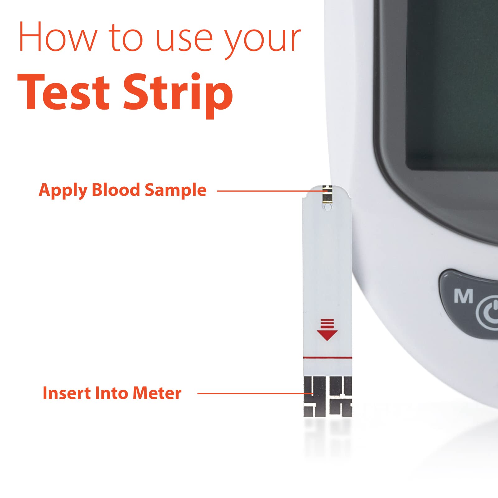 Easy Touch test strips used with fingertips for quick blood sampling