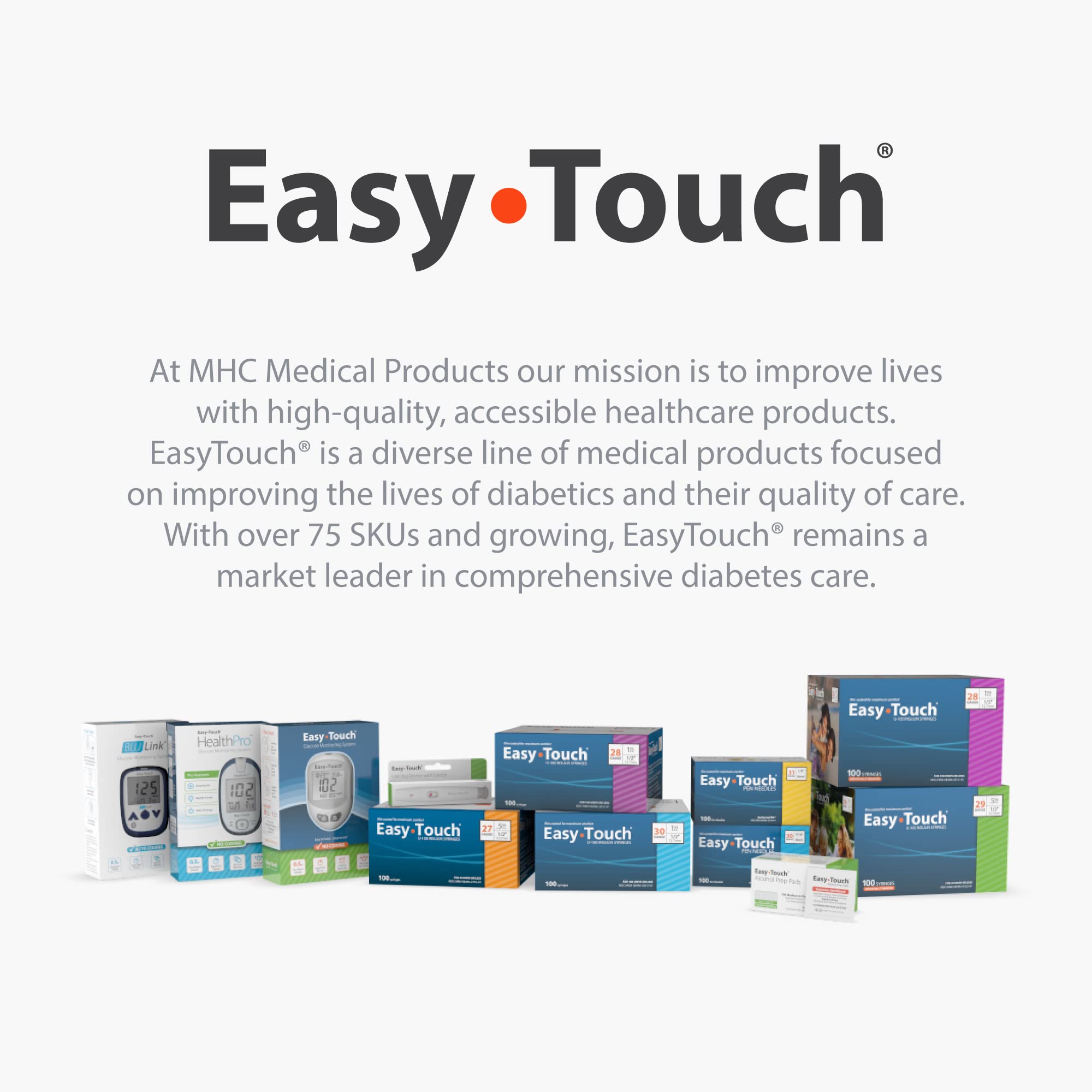 Easy Touch test strips in use with home diabetes monitoring setup