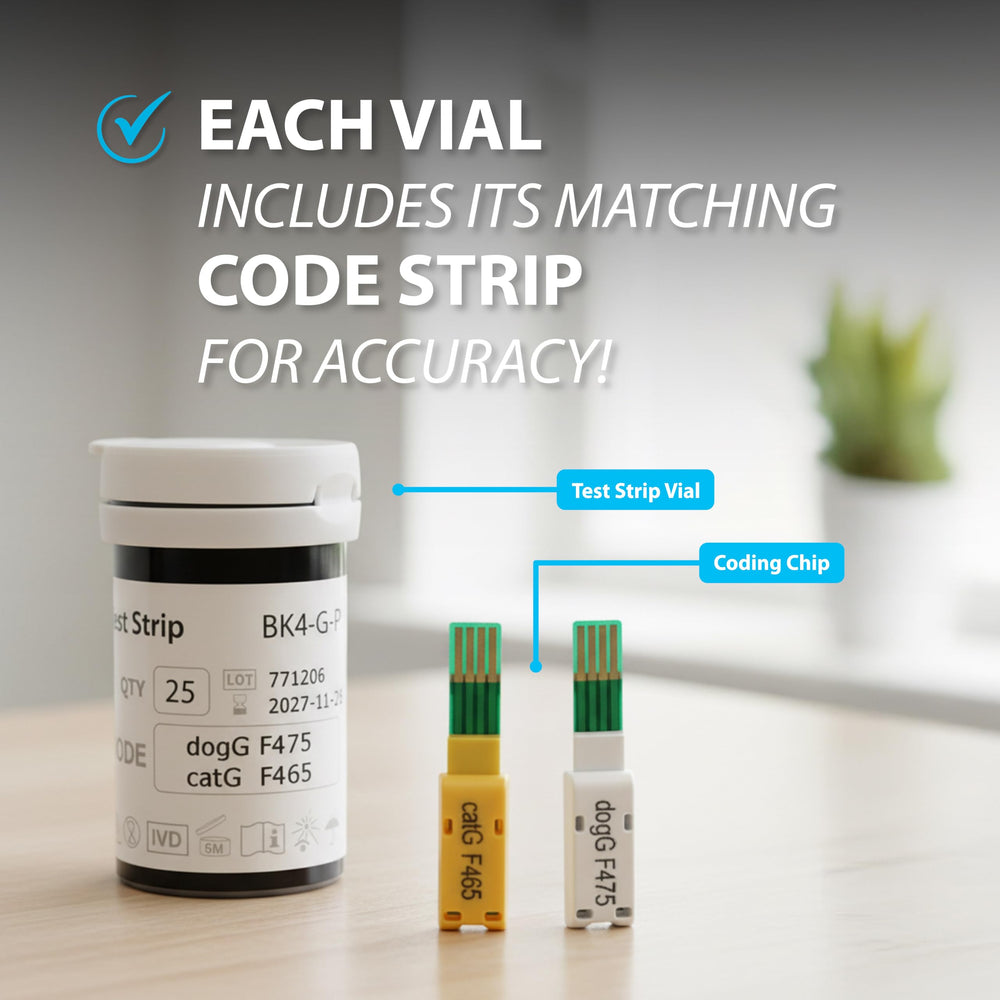 Easy Touch Pet Glucose Test Strips 0.7 µL sample for quick at-home readings.