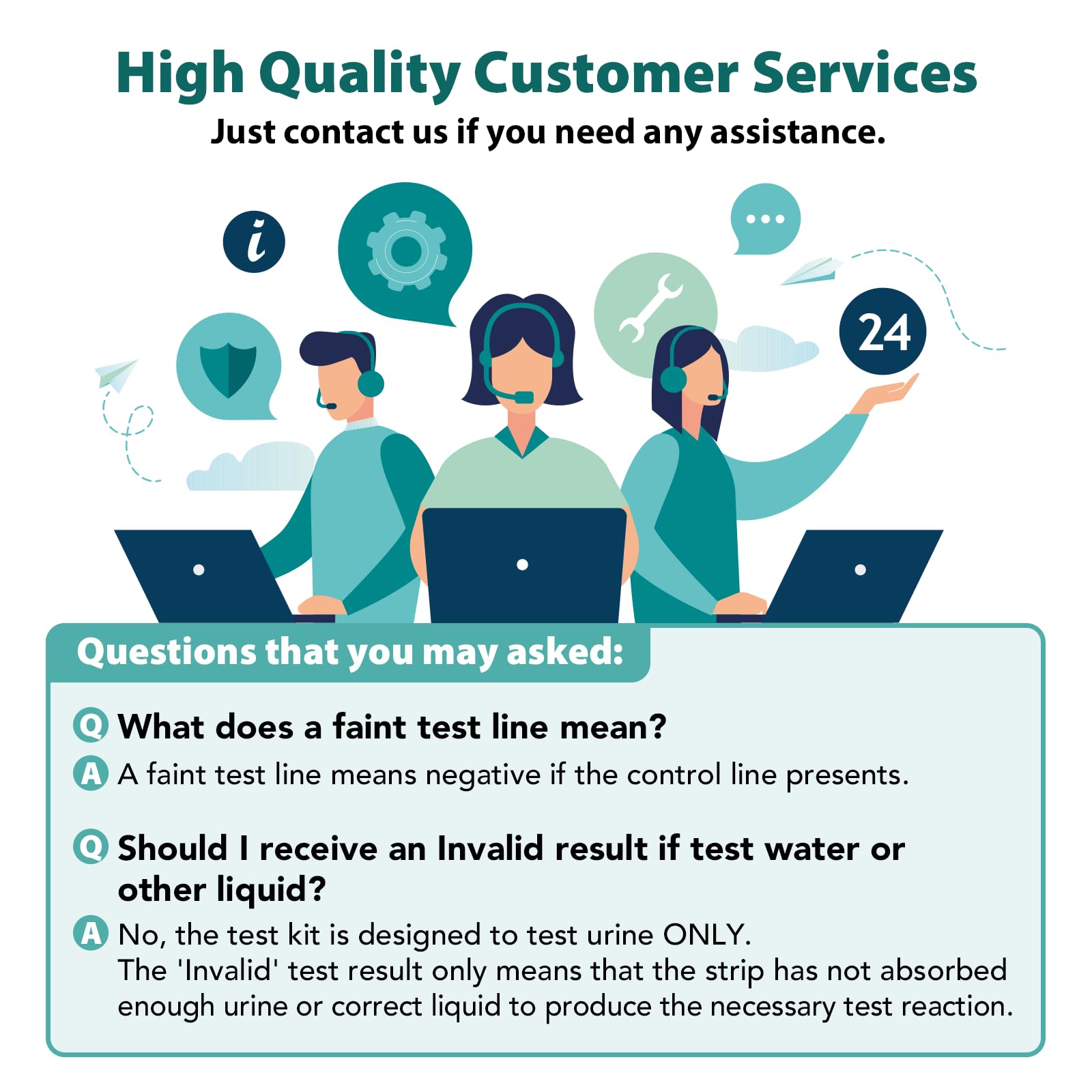 Urine-only testing reminder for reliable outcomes.