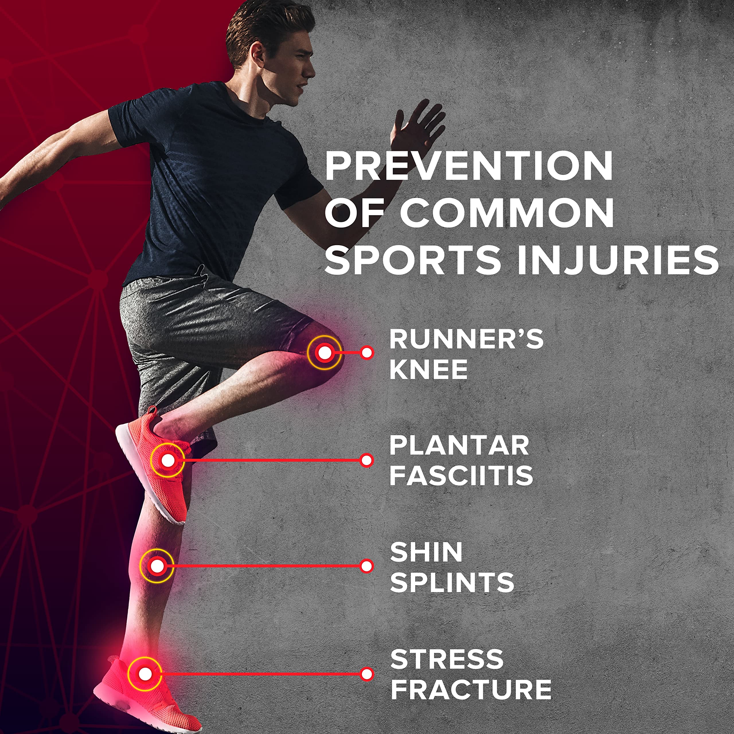 EASYFEET Flame Boost cushioned sole reduces foot fatigue during workouts.