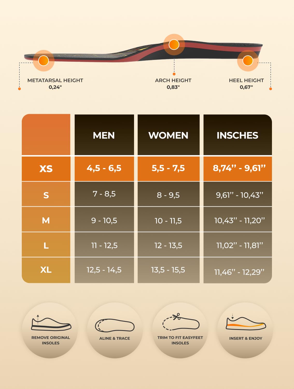 EASYFEET Flame Boost insole all-sport use across sneakers for versatile support