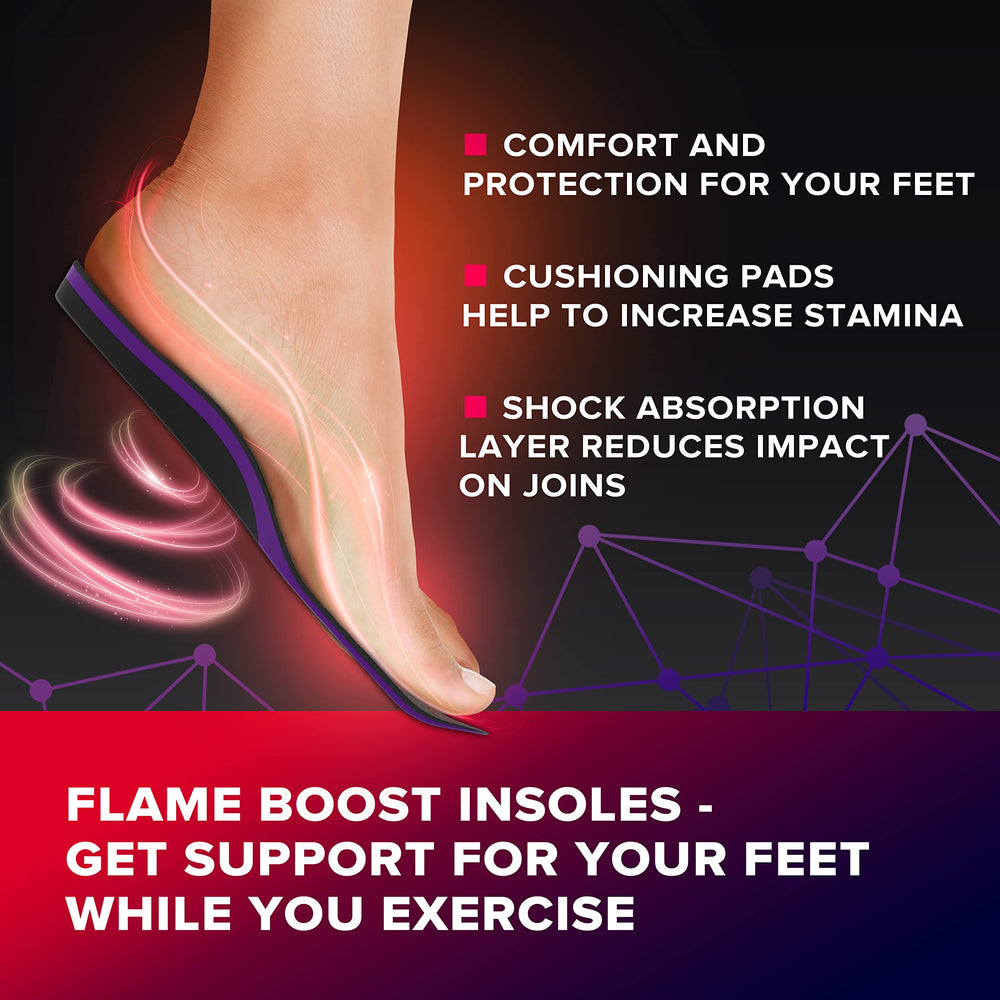 EASYFEET Flame Boost moisture-wicking layer keeps feet dry and fresh.