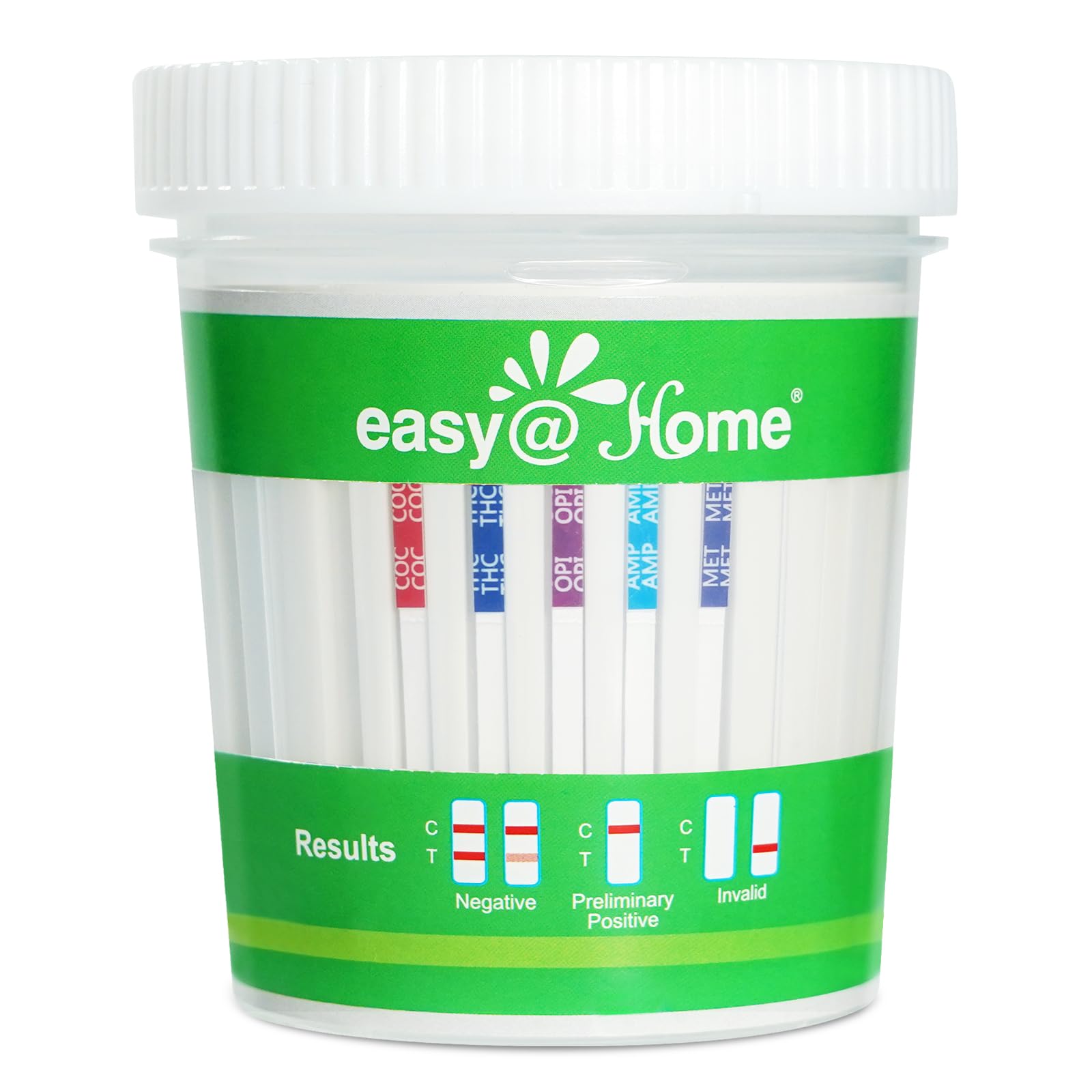 Easy@Home results display bold lines for easy interpretation.