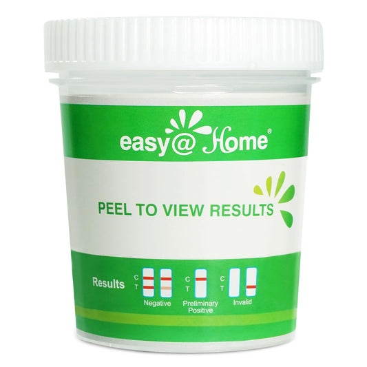 Easy@Home 12-drug panel cup showing results at a glance