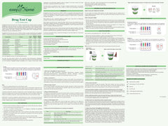 Easy@Home drug test cup result reading shows clear lines in five minutes