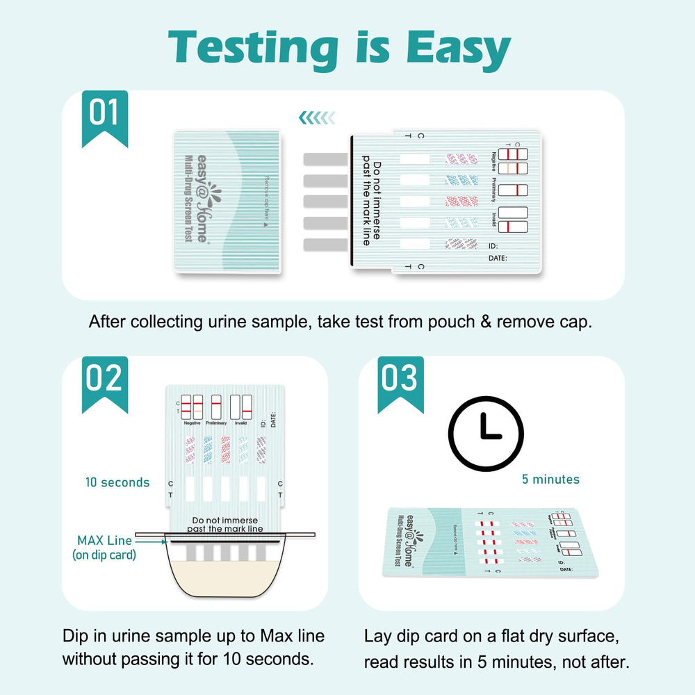 Easy@Home test results with clear lines aid simple interpretation at home.