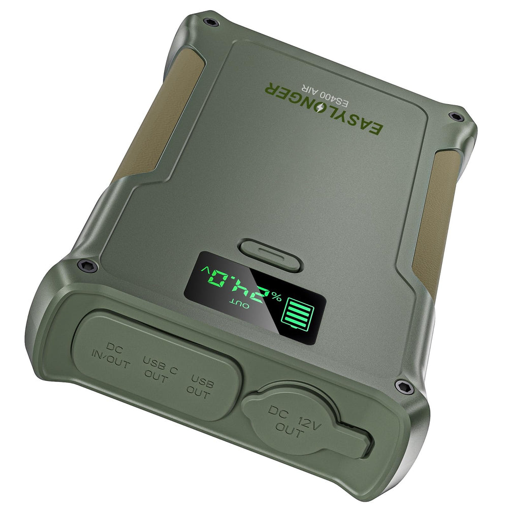 EASYLONGER ES400 battery pack powering CPAP sessions on the go.