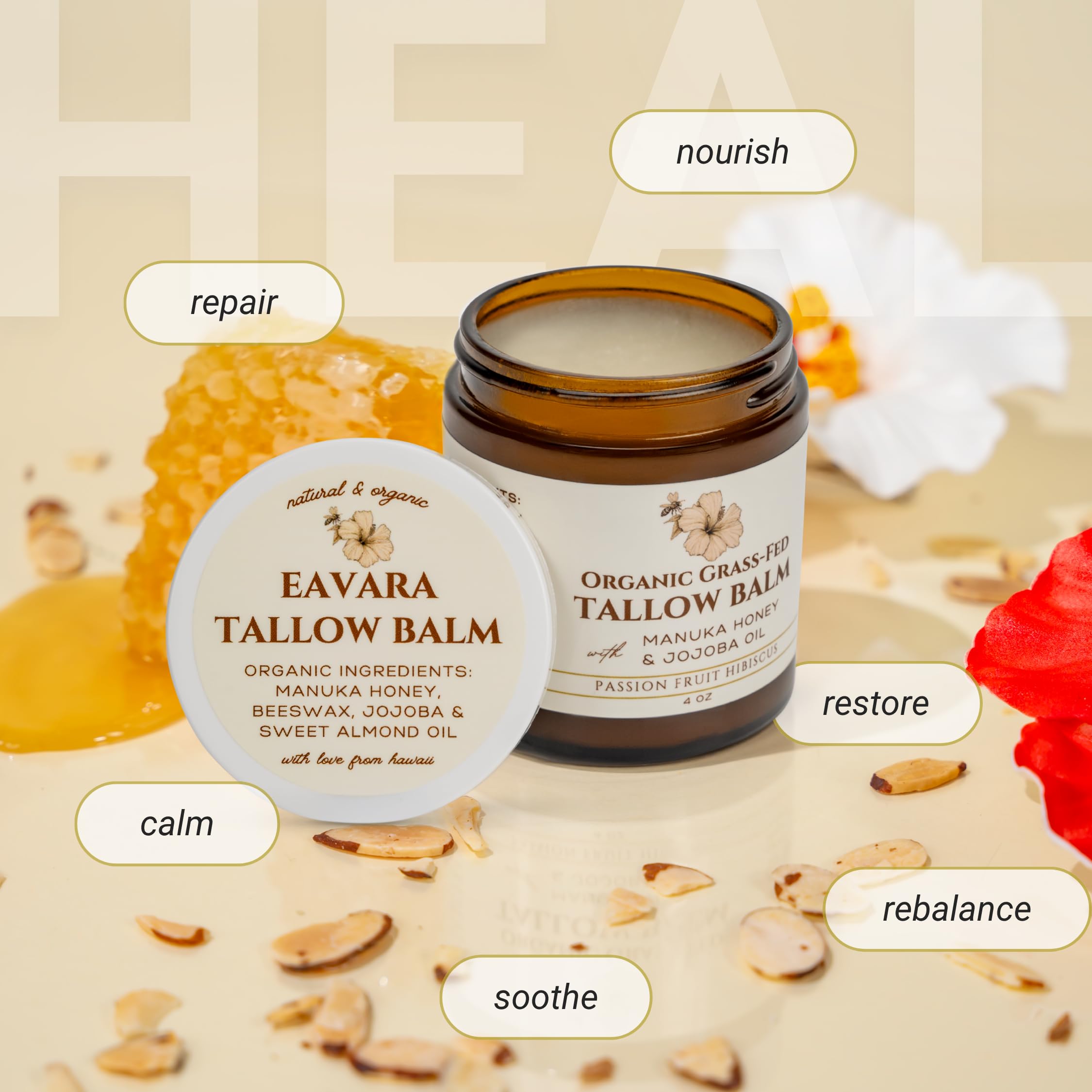 Product packaging featuring recyclable jar and branding