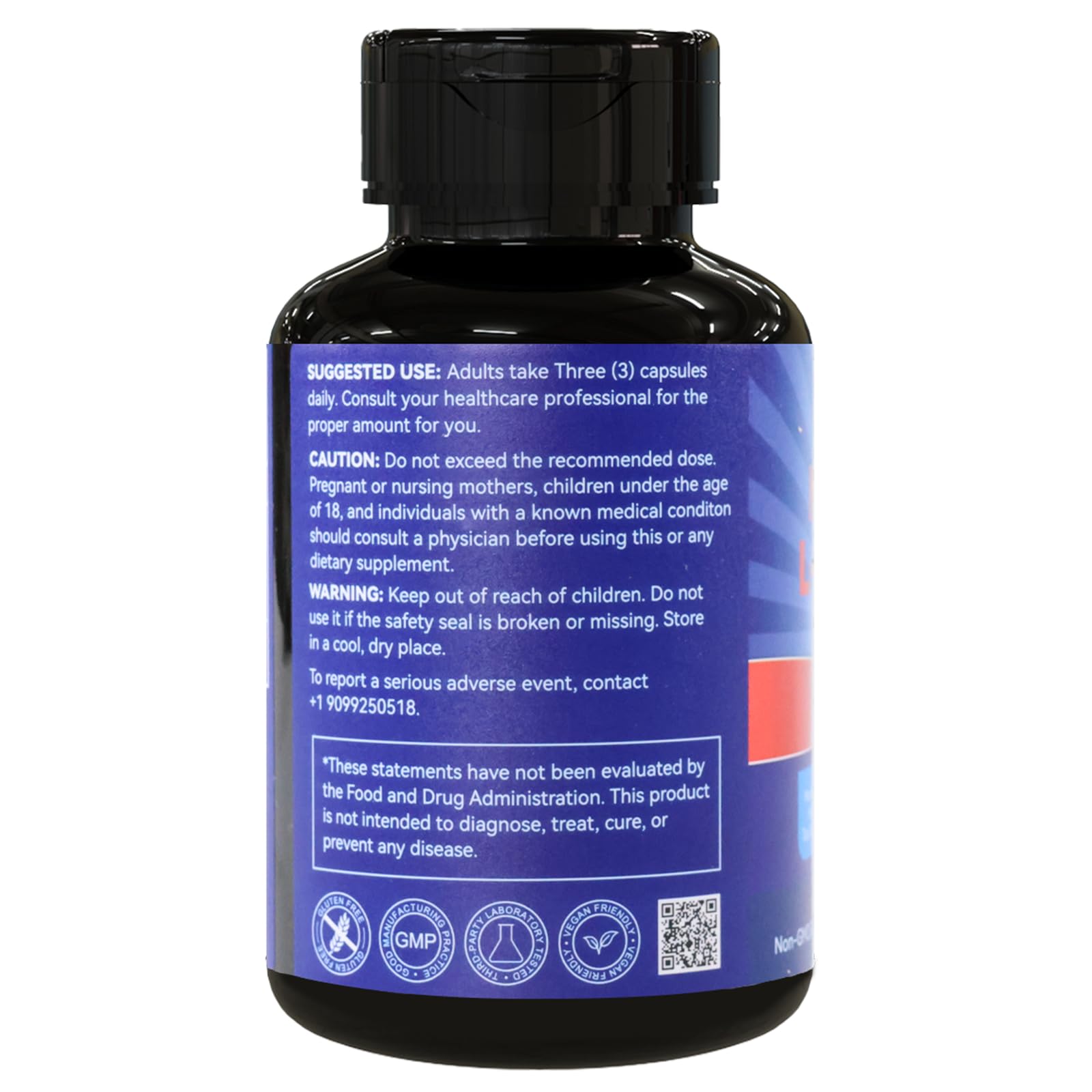 EAZGOO Magnesium L-Threonine label close-up for daily wellness.