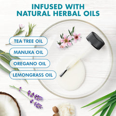 Undecylenic acid and manuka oil ingredients in Ebanel cream.