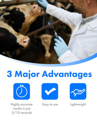 eBmonitor eBGKVET small blood drop testing requires minimal sample on-farm
