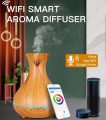 Ebooine diffuser LED color lights displaying mood options for ambiance
