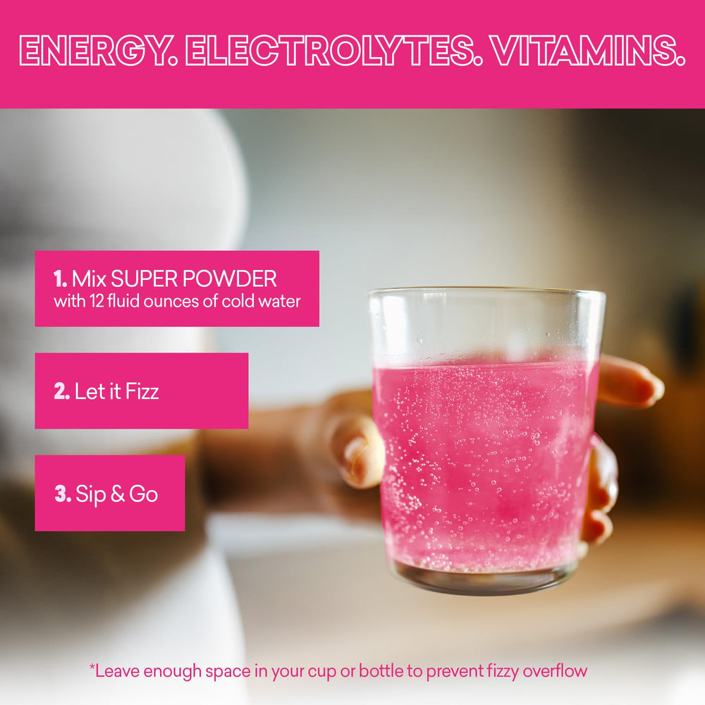 Refreshing moment with a chilled glass of EBOOST Pink Lemonade