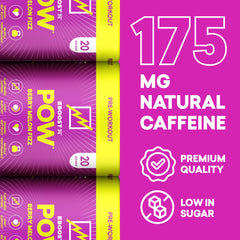 EBOOST POW Berry Melon Fizz ice-cold glass ready for a quick energy lift
