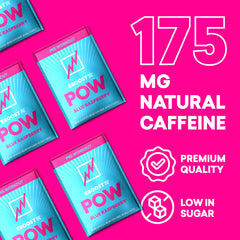 Label highlights caffeine and beetroot for clean energy.