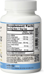 Eclectic Institute bottle label with batch and organic status