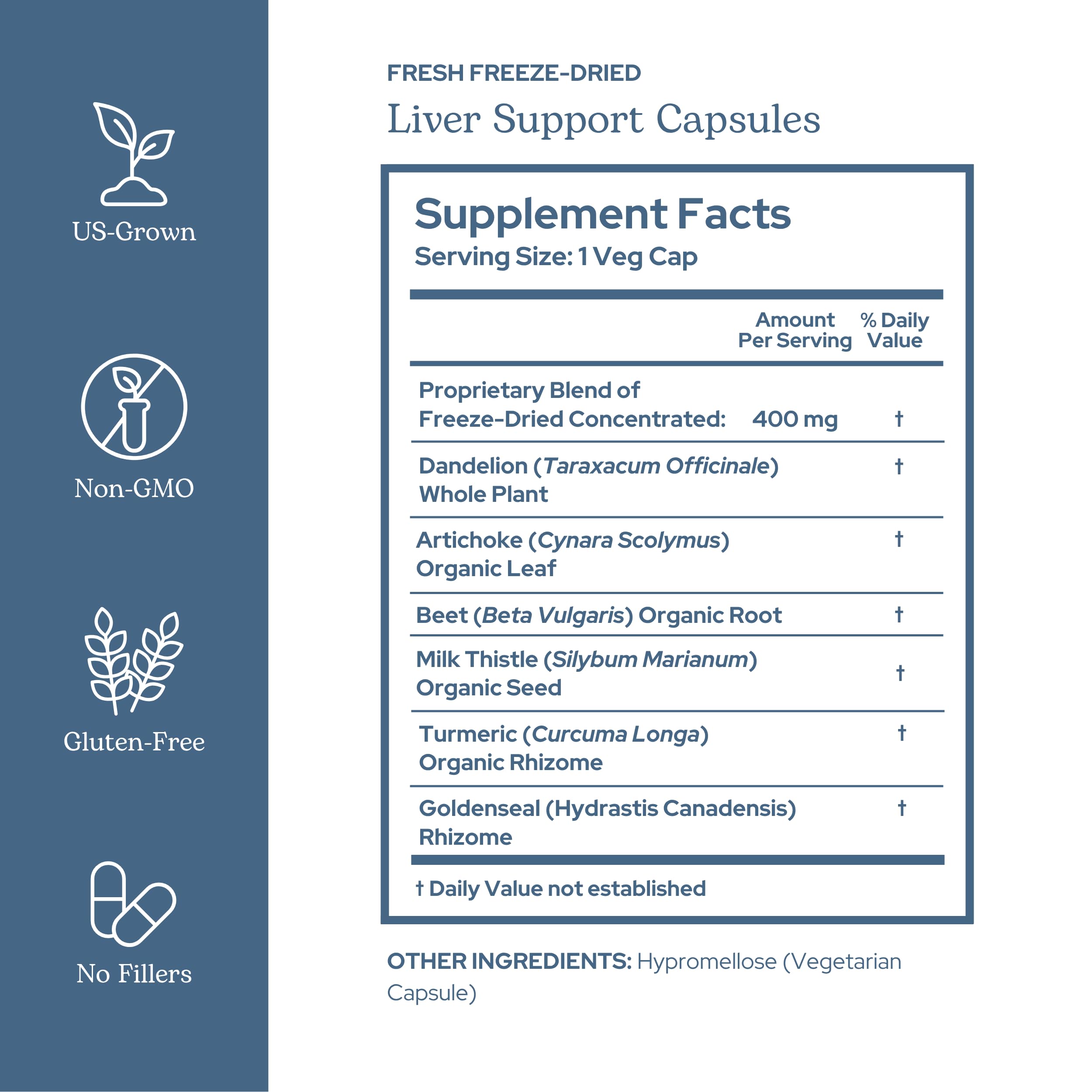 Eclectic Institute Milk Thistle and Dandelion concentrate capsules for liver wellness