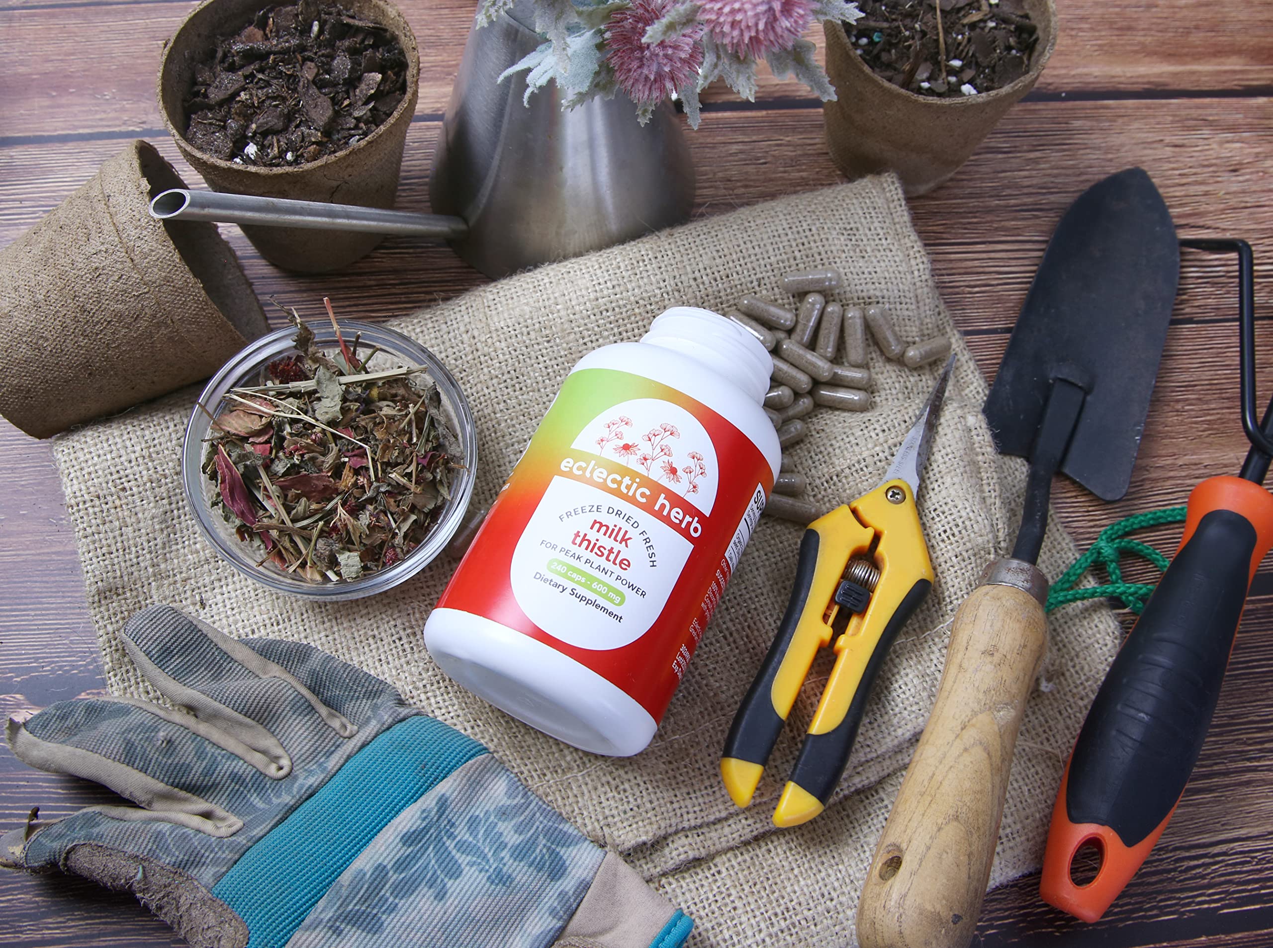 Eclectic Institute Milk Thistle lab test seal indicating potency and quality controls