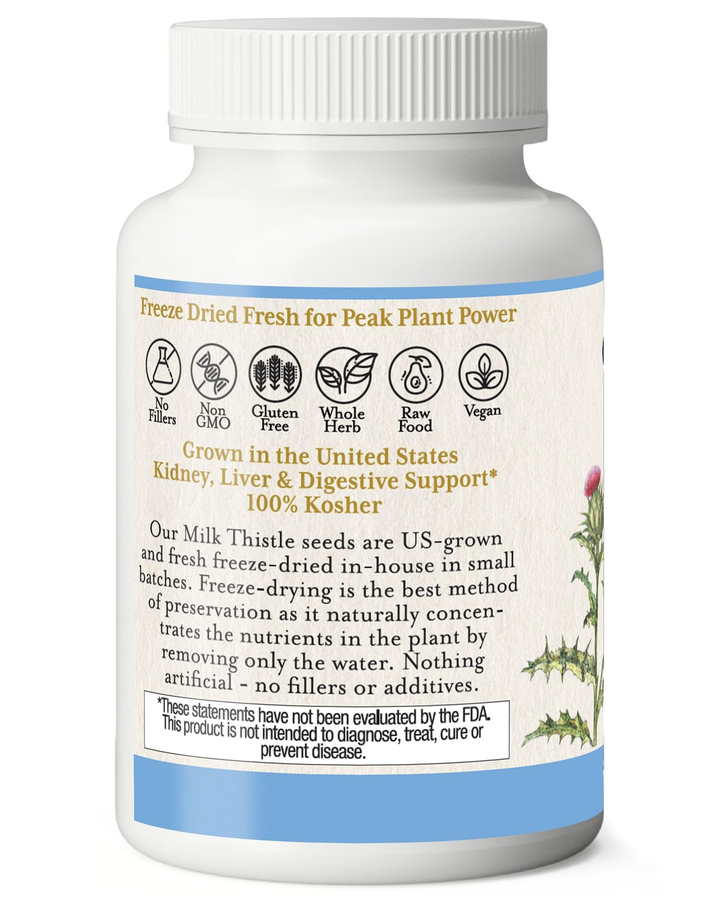 Eclectic Institute Milk Thistle pour demonstrating convenient dosing