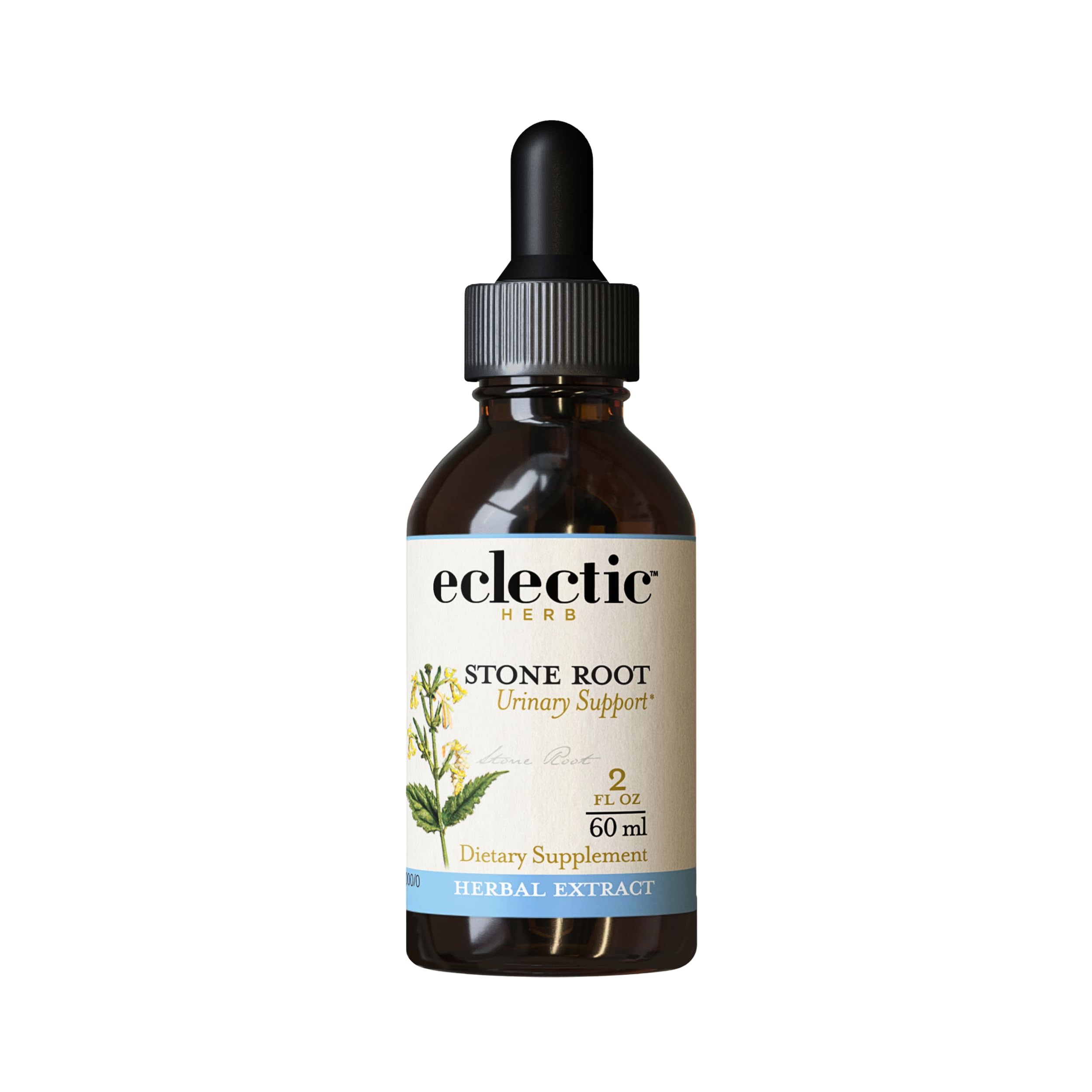 Eclectic Institute Stone Root O 2 Ounce bottle with dropper for daily herbal use.