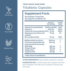 Eclectic Institute Vitabiotic pack shot highlighting freeze-dried herbs for daily wellness.
