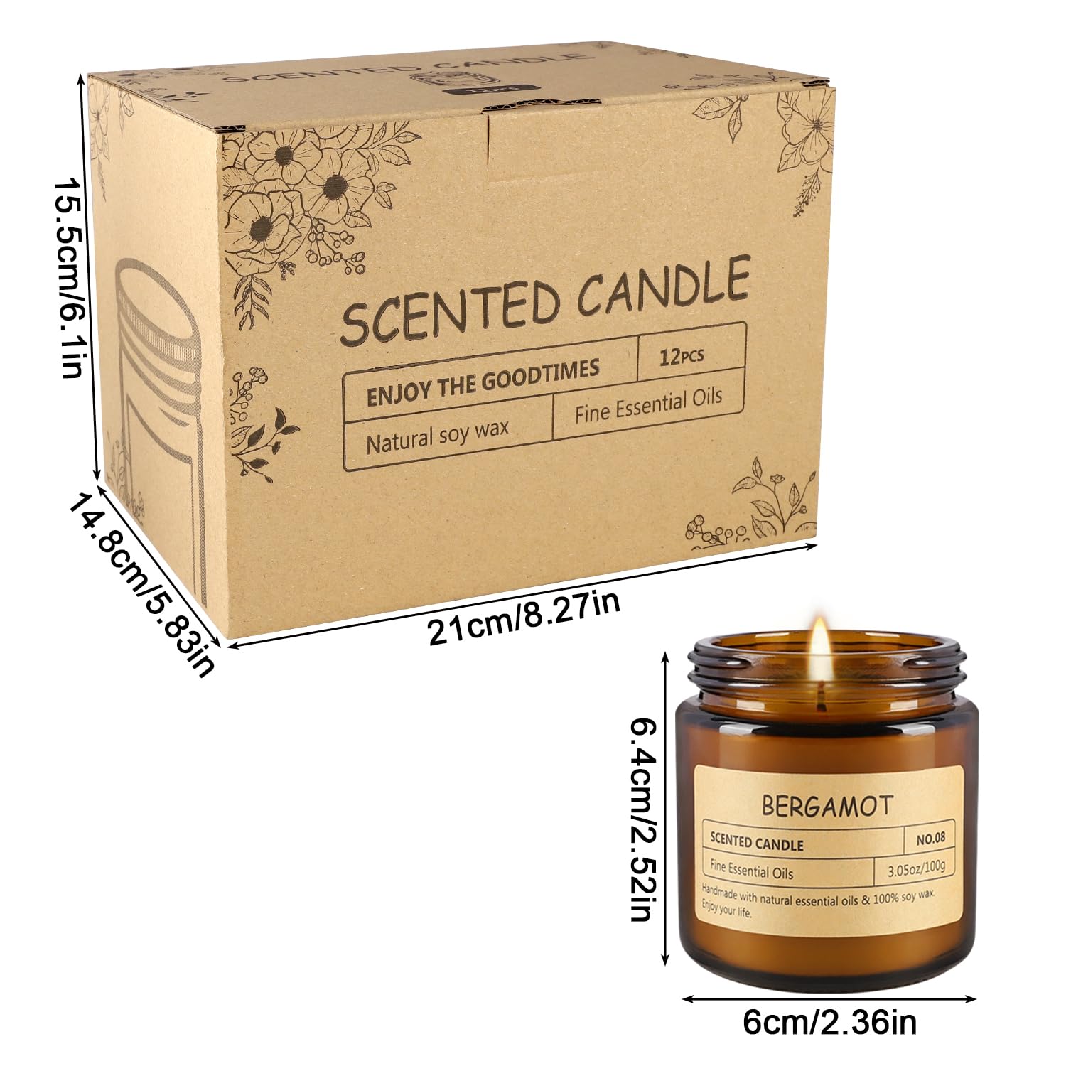 ECLHTLNY Jasmine scented candle helps create a calm, cozy evening