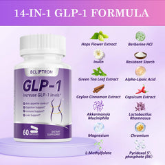 Ecliptron GLP-1 capsules arranged to emphasize gut health benefits.