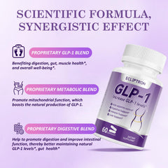 Ecliptron GLP-1 bottle with capsules, designed for safe daily use.