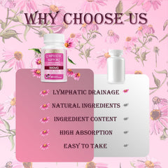 Ecliptron Lymphatic Drainage being taken with a glass of water for easy daily use.