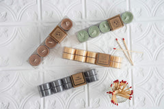 Eco Candle Co clean burning soy wax tealights minimize soot for purer air.