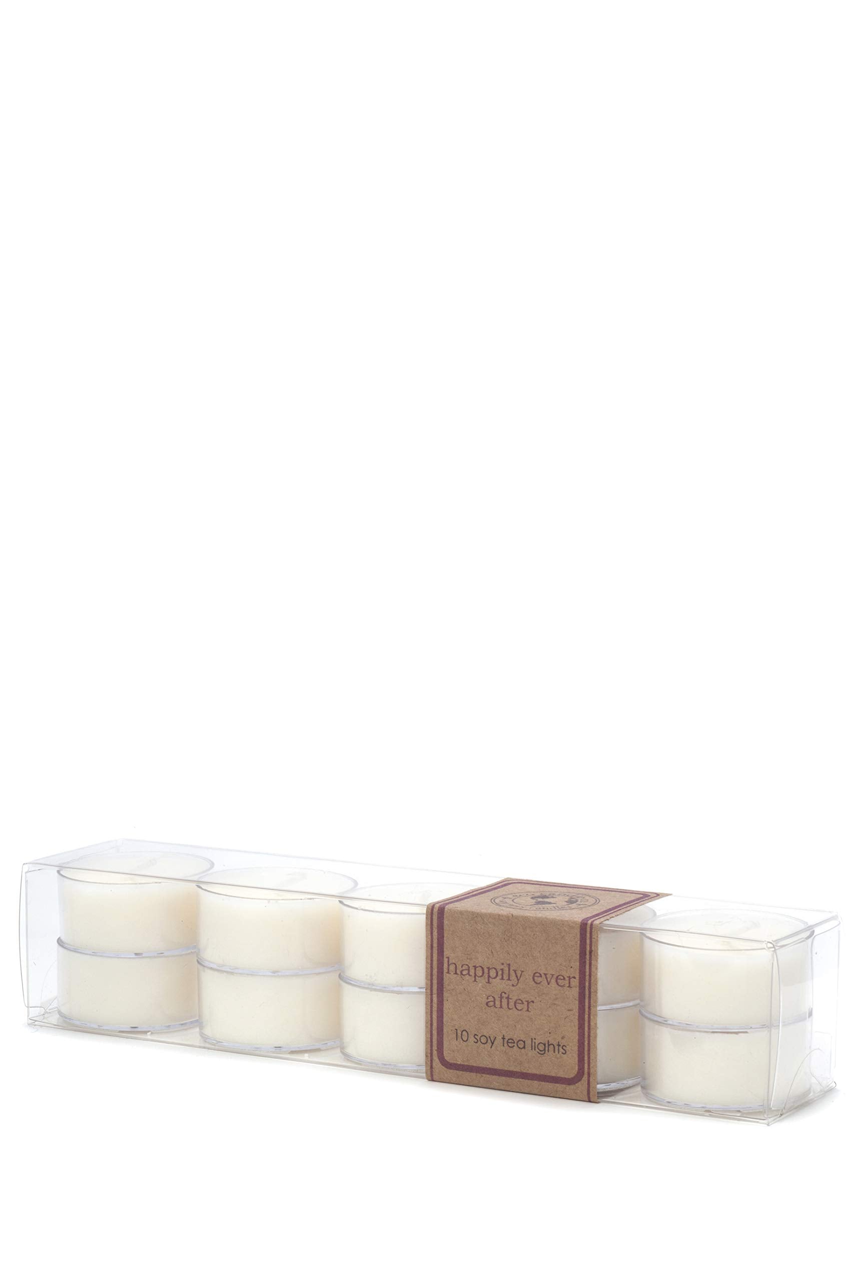 Eco Candle Co Happily Ever After tea light pack, compact and recyclable for events