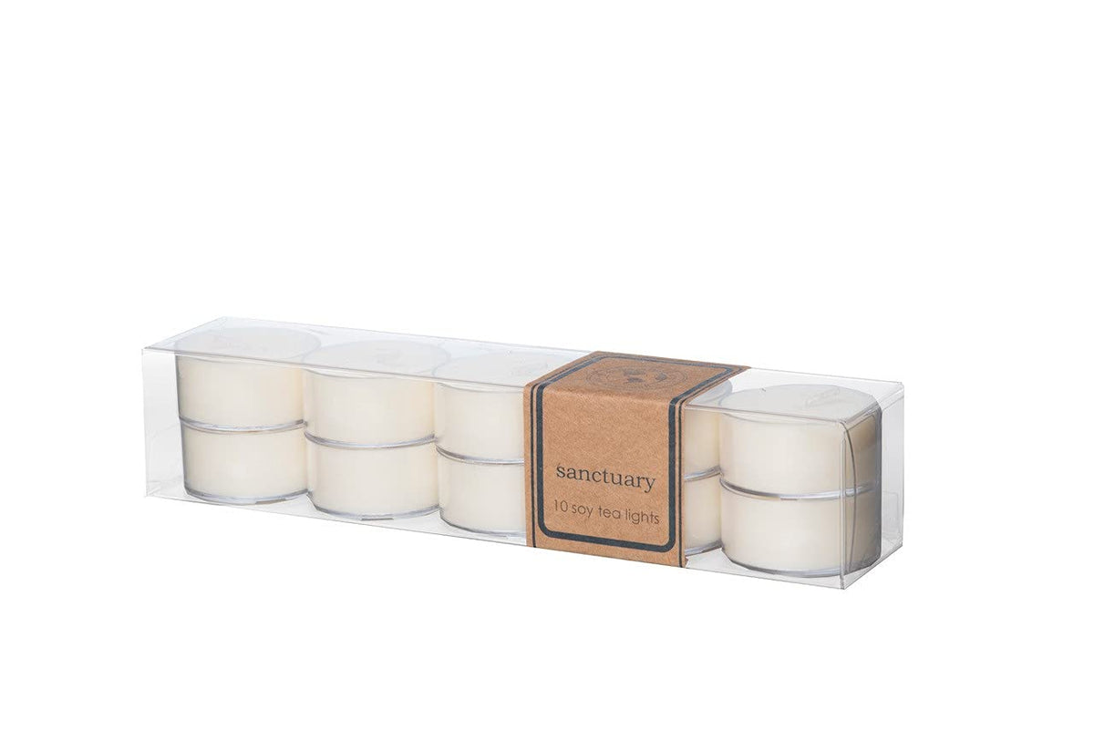 Eco Candle Co. Sanctuary tea lights on display for versatile ambiance