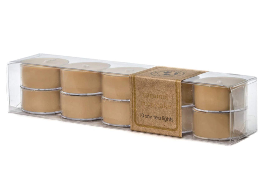 Eco Candle Co tea light candles in a 10-pack for cozy ambience and quick lighting.