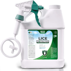 Eco Defense Lice Spray bottle for furniture and bedding provides plant-based protection for fabrics.