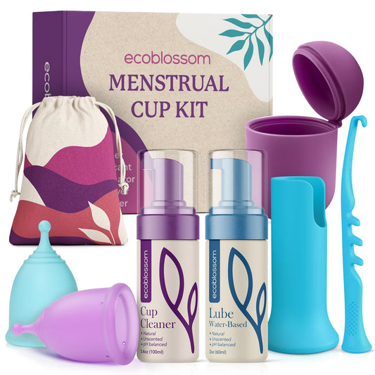 EcoBlossom complete kit small cup shown for comfortable, leak-free periods