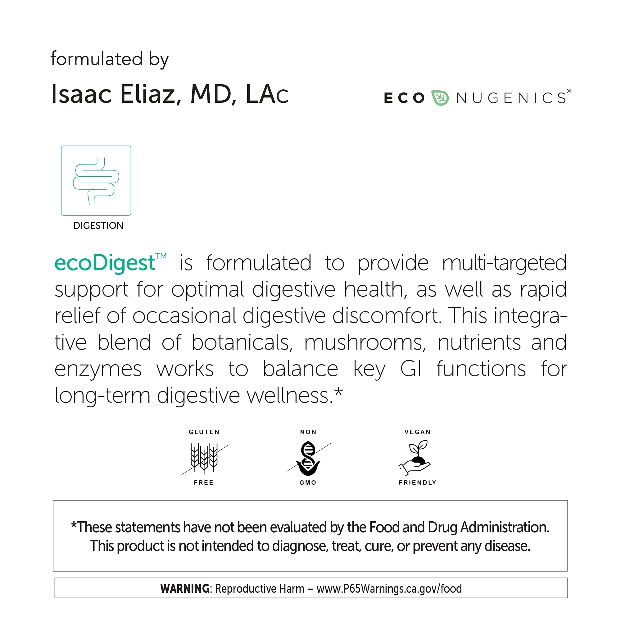 EcoDigest Lion's Mane mushroom emphasizes gut support